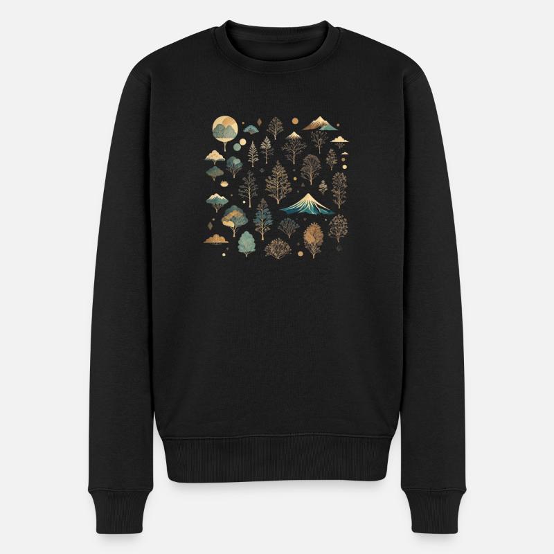 Schönheit der Natur - Männer Premium Bio Pullover - Schwarz