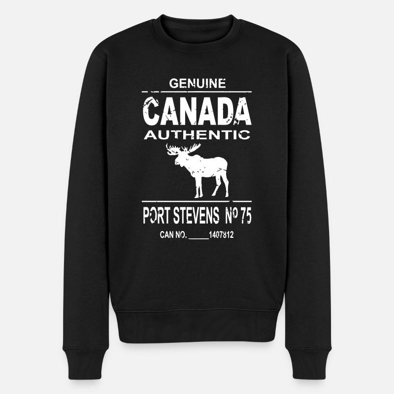 Canada Moose - Vintage Look - Pull Premium bio Homme - noir