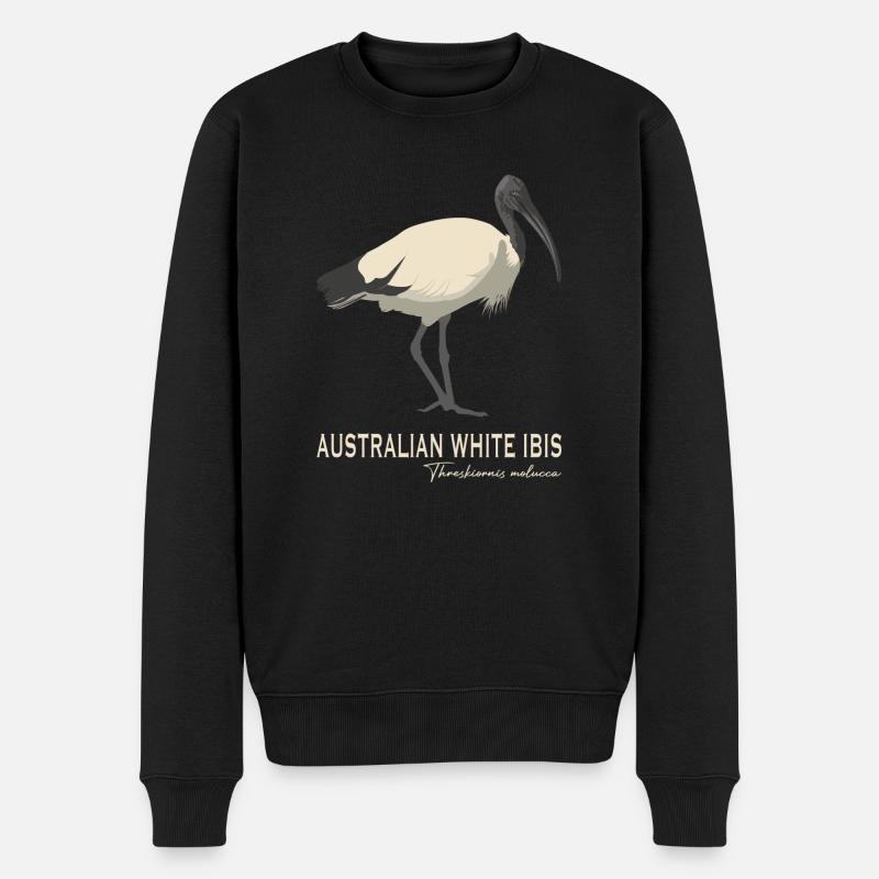 Ibis blanc australien - Pull Premium bio Homme - noir