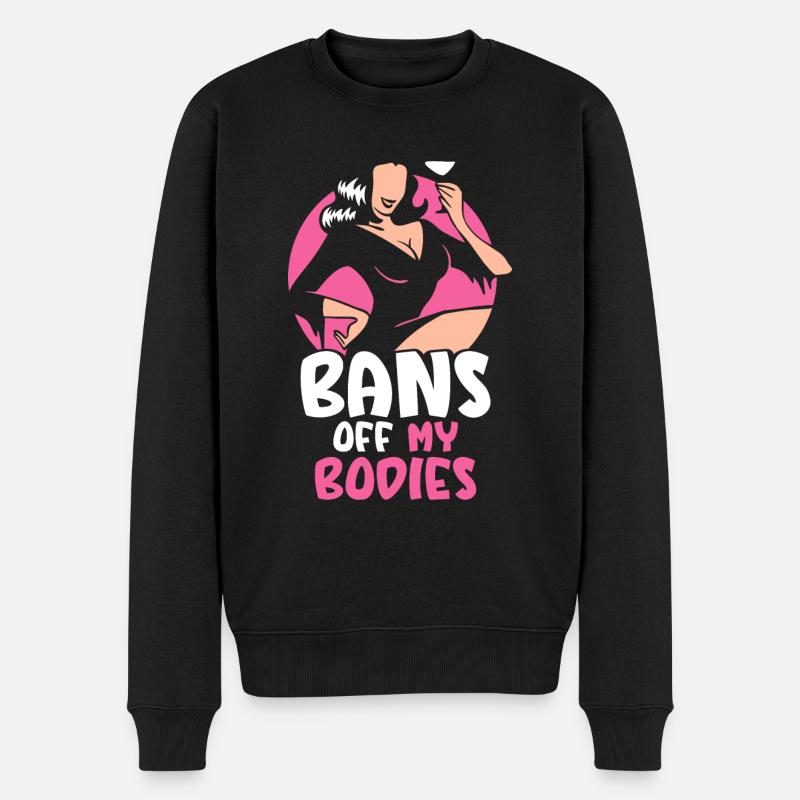 Bans off my bodies - Männer Premium Bio Pullover - Schwarz