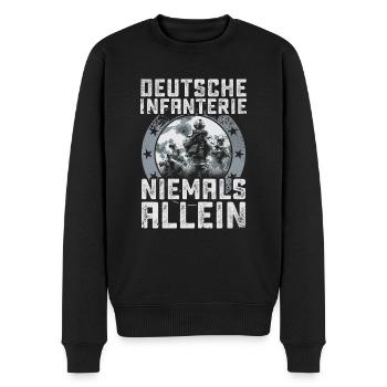 Soldat Bundeswehr Infanterie Militär - Männer Premium Bio Pullover - Schwarz - Vorne - Nico (187cm)