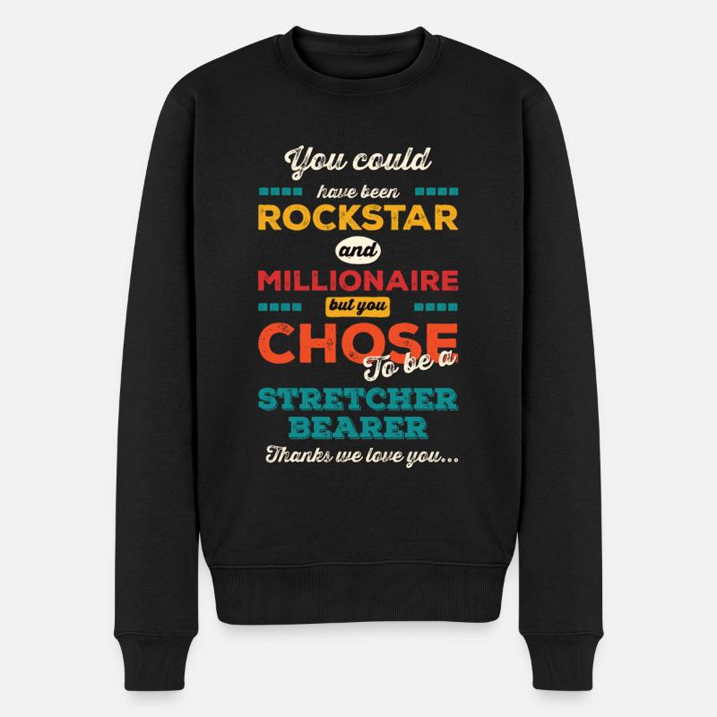 Entscheiden Sie sich dafür, ein Bahrenträger zu sein - Männer Premium Bio Pullover - Schwarz