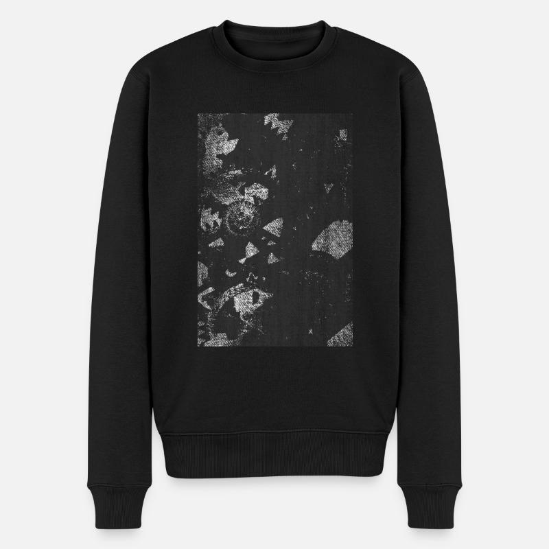 Steampunk schwarzweiss - Männer Premium Bio Pullover - Schwarz