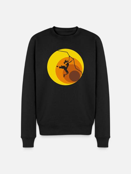 Climbing Fall Retro - Men's Premium Organic Jumper - black