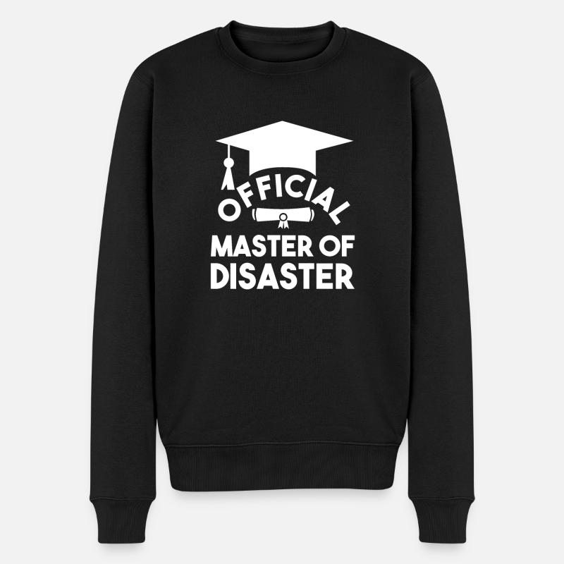 Official Master Of Disaster Master Abschluss Uni - Männer Premium Bio Pullover - Schwarz