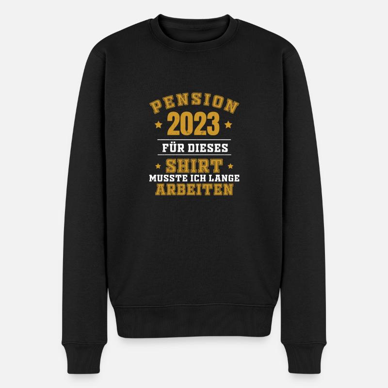 Pension 2023 - Männer Premium Bio Pullover - Schwarz