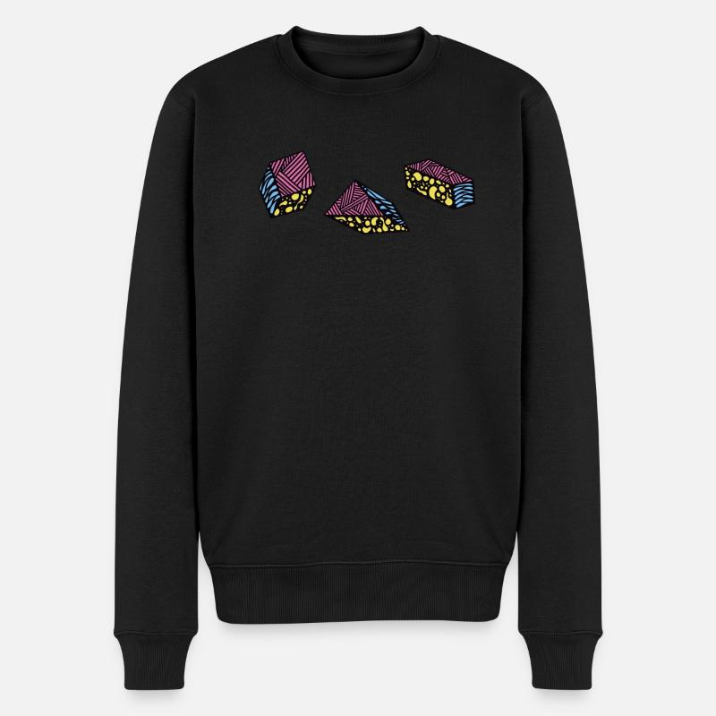 Shapes and Pattern - Männer Premium Bio Pullover - Schwarz
