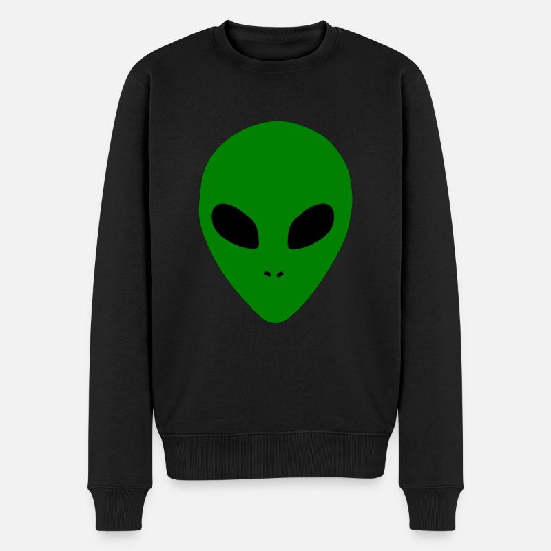 Tête extraterrestre - Pull Premium bio Homme - noir