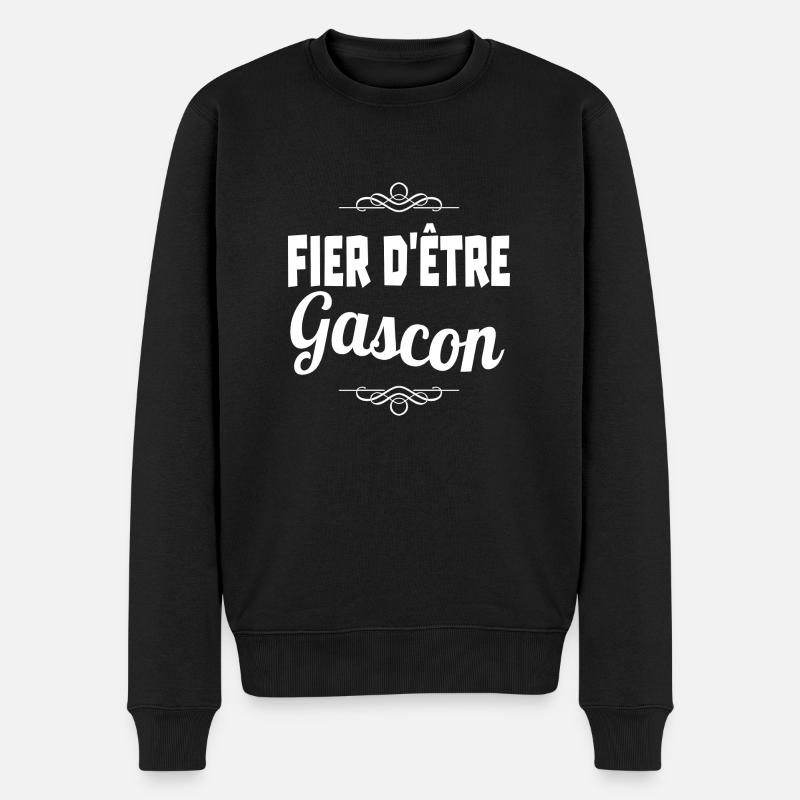 fier d'être gascon - Pull Premium bio Homme - noir
