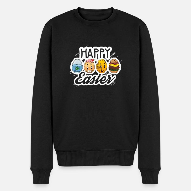 Easter egg Funny Easter - Men's Premium Organic Jumper - black