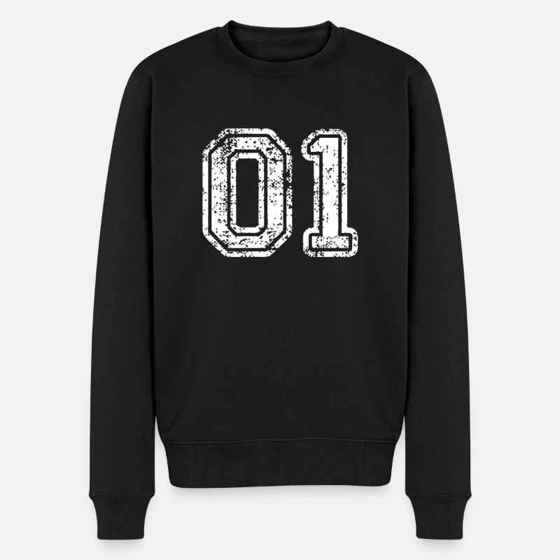 01 - Männer Premium Bio Pullover - Schwarz