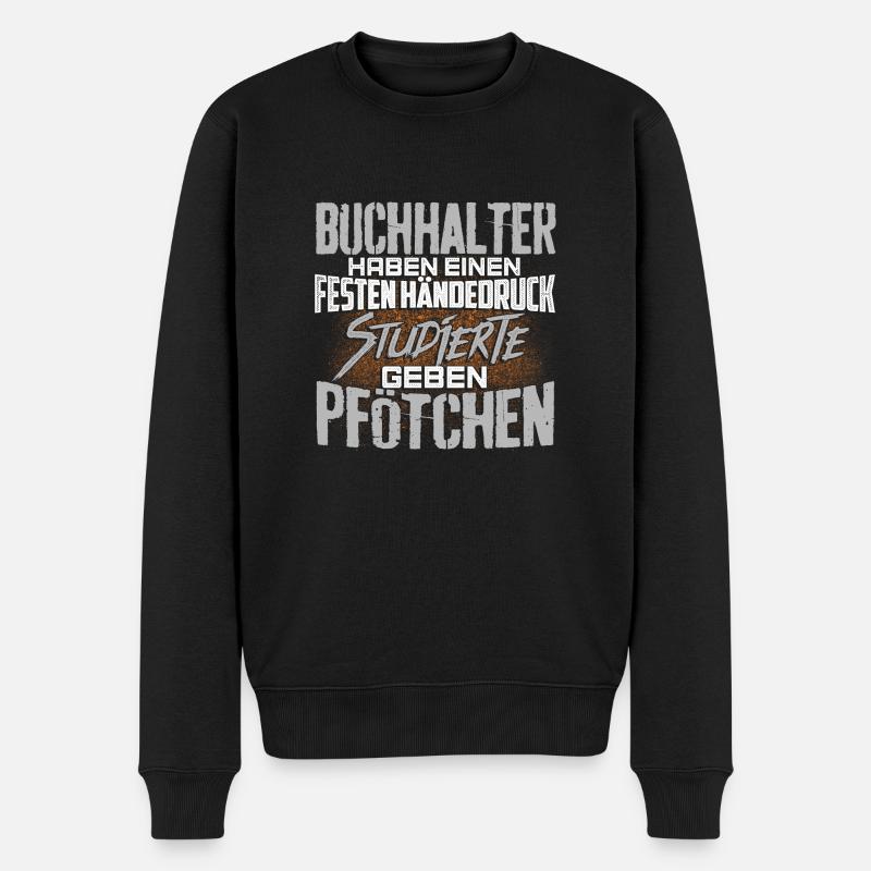 BUCHHALTER - fest - Männer Premium Bio Pullover - Schwarz