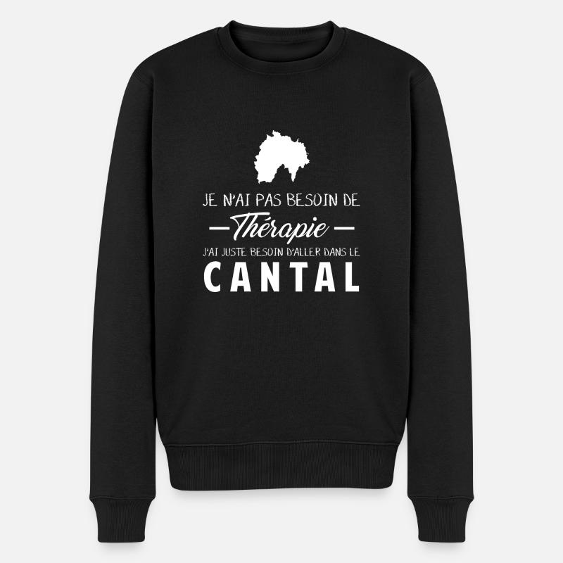 Thérapie Cantal - Pull Premium bio Homme - noir