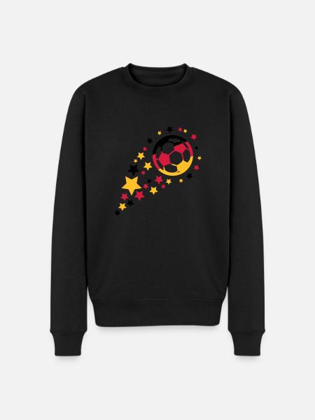 fußball design - Männer Premium Bio Pullover - Schwarz