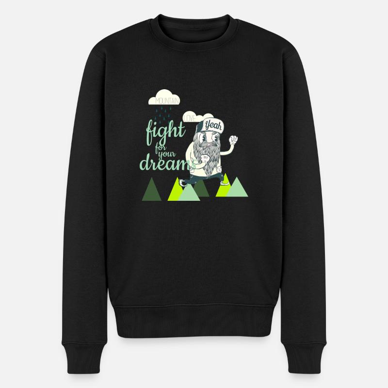 Fight for your Dreams - Männer Premium Bio Pullover - Schwarz