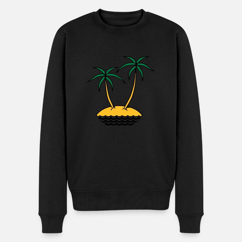 insel - Männer Premium Bio Pullover - Schwarz