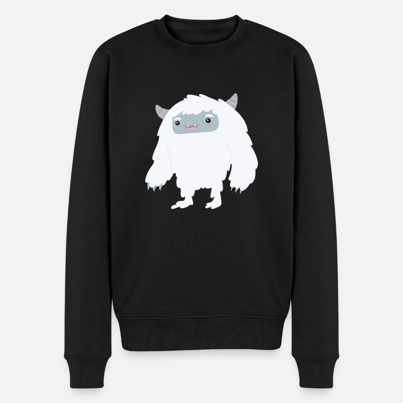Yeti - Männer Premium Bio Pullover - Schwarz