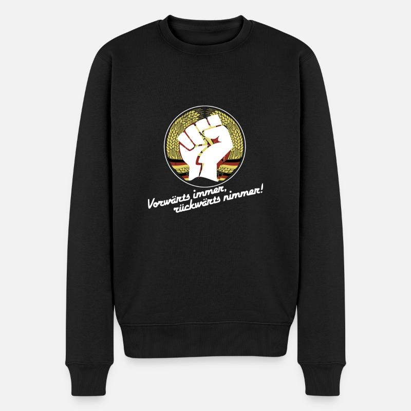 DDR - Vorwärts immer, rückwärts nimmer ! - Männer Premium Bio Pullover - Schwarz
