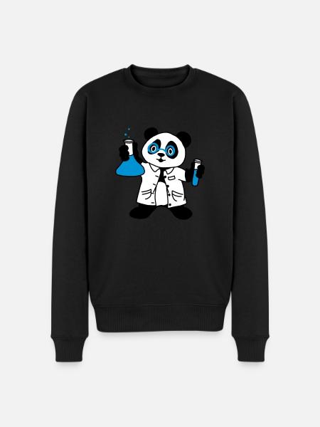 Panda scientist - Men's Premium Organic Jumper - black