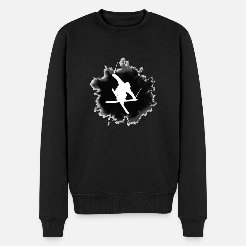 freestyle skiing - Männer Premium Bio Pullover - Schwarz
