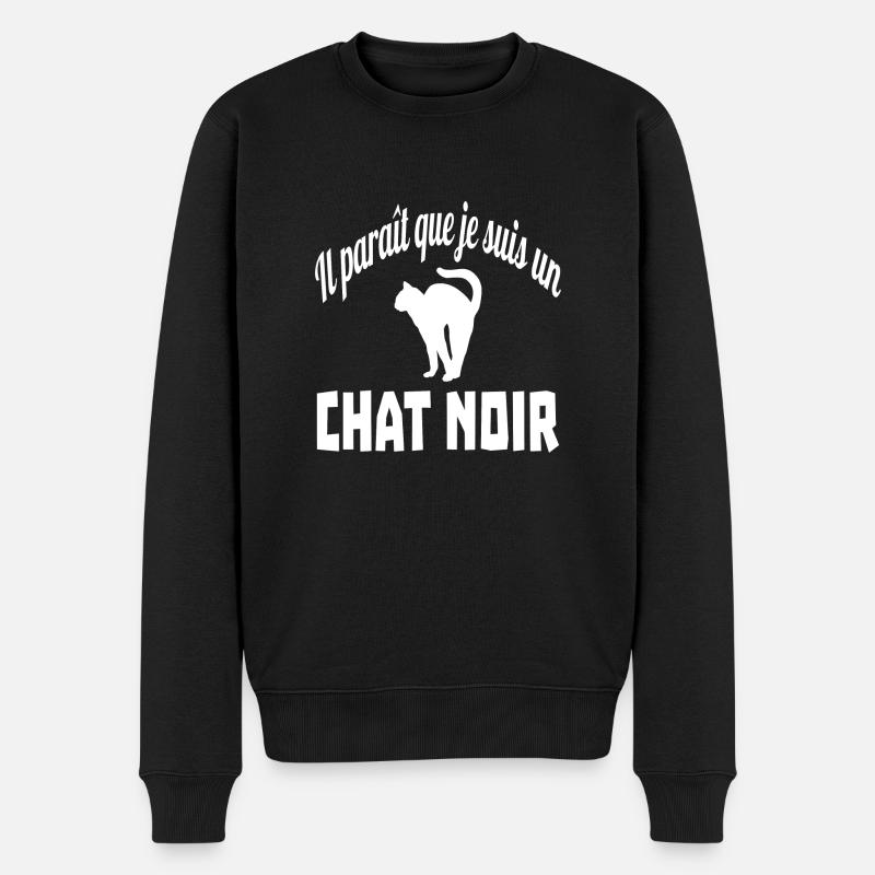 il paraît que je suis un chat noir - Pull Premium bio Homme - noir