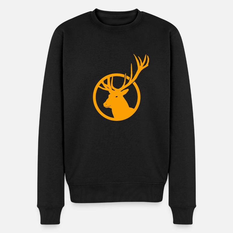 Cerf - Pull Premium bio Homme - noir