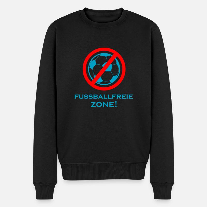 Fußball Soccer - Männer Premium Bio Pullover - Schwarz
