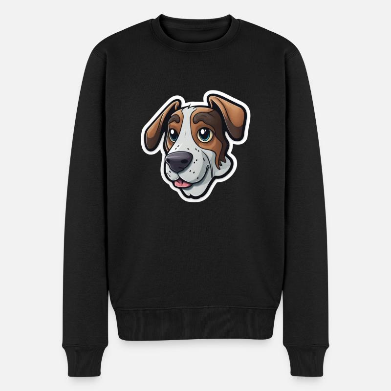Welpen-Wonne: Süßer Hund - Männer Premium Bio Pullover - Schwarz