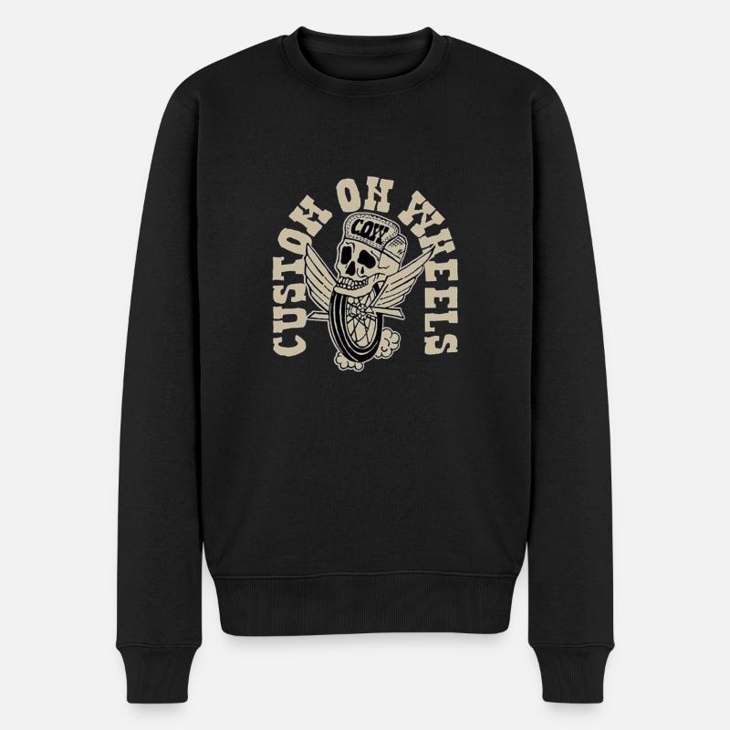 cow5 - Männer Premium Bio Pullover - Schwarz