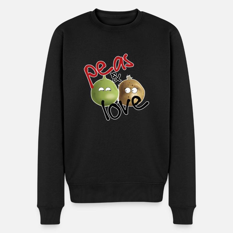 Die Geschichte von Erbsen und Kartoffeln - Männer Premium Bio Pullover - Schwarz