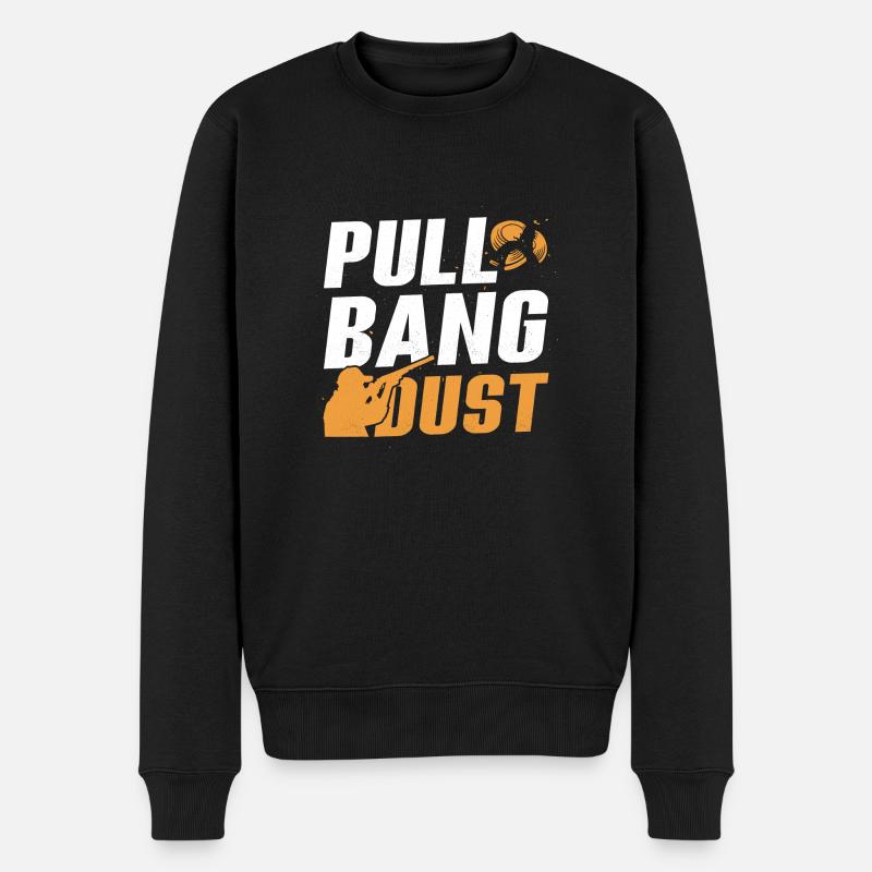 Pull Trapshooting Skeet Shooting - Men's Premium Organic Jumper - black