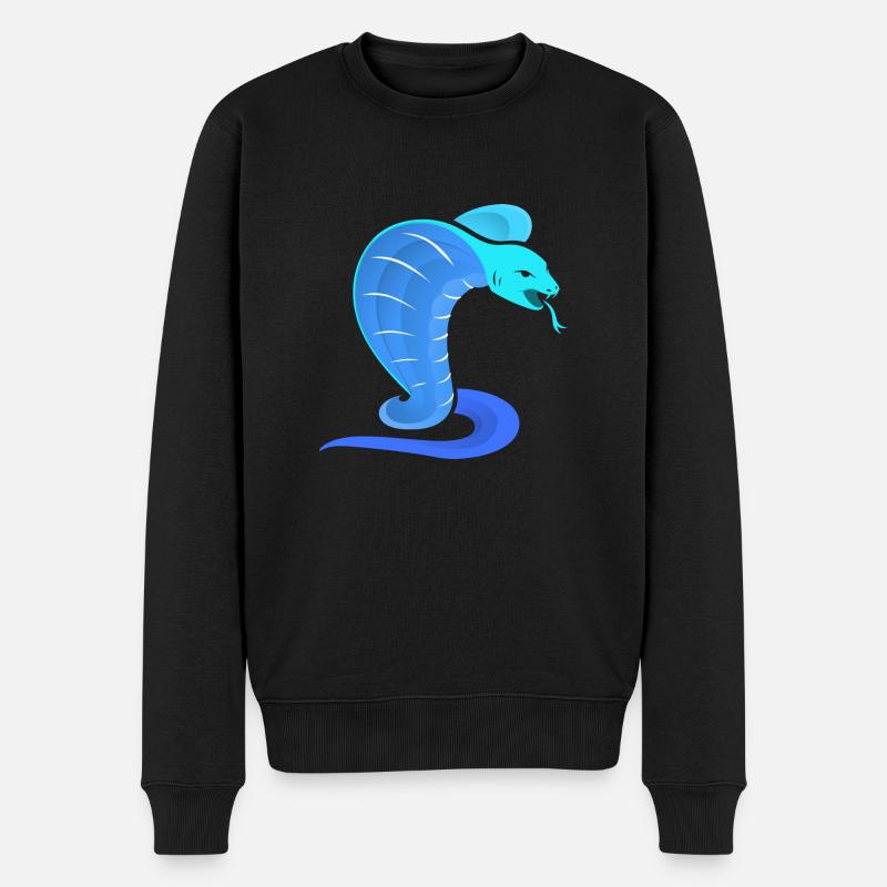 Kobra Logo - Männer Premium Bio Pullover - Schwarz