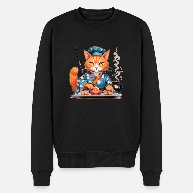Chat sushi - Pull Premium bio Homme - noir