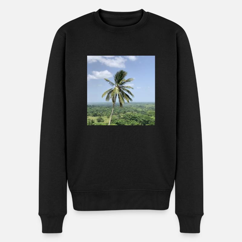 Palme - Männer Premium Bio Pullover - Schwarz