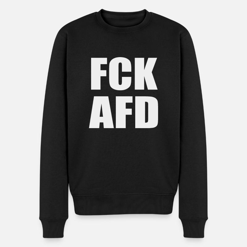 #FCKAFD - Männer Premium Bio Pullover - Schwarz
