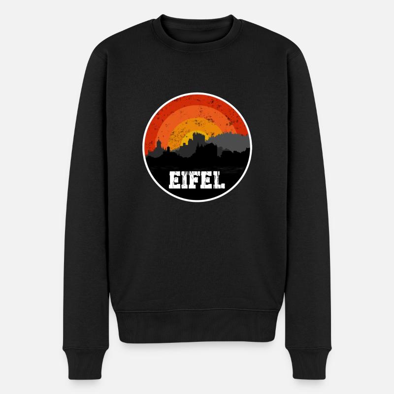 Eifel Original Skyline - Männer Premium Bio Pullover - Schwarz