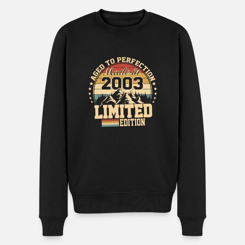 2003 Geburtstag 2003 Jahrgang 2003 Geburtstag - Männer Premium Bio Pullover - Schwarz