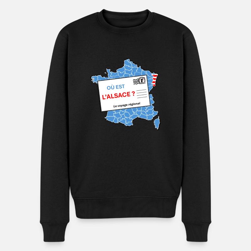 Où est l Alsace ? - Pull Premium bio Homme - noir