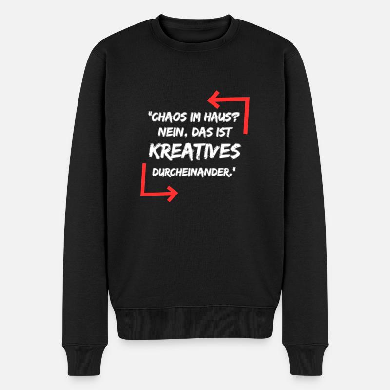 « Chaos à la Chambre » - Pull Premium bio Homme - noir