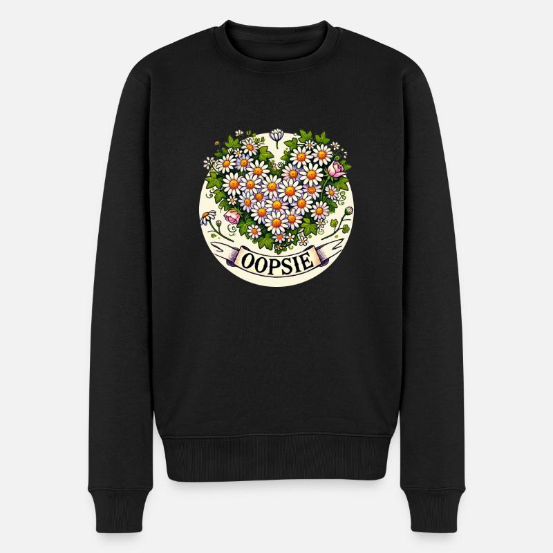 Hoppla - Männer Premium Bio Pullover - Schwarz