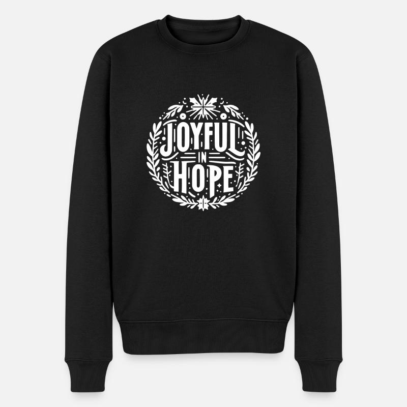 Joyeux dans l’espérance - Pull Premium bio Homme - noir