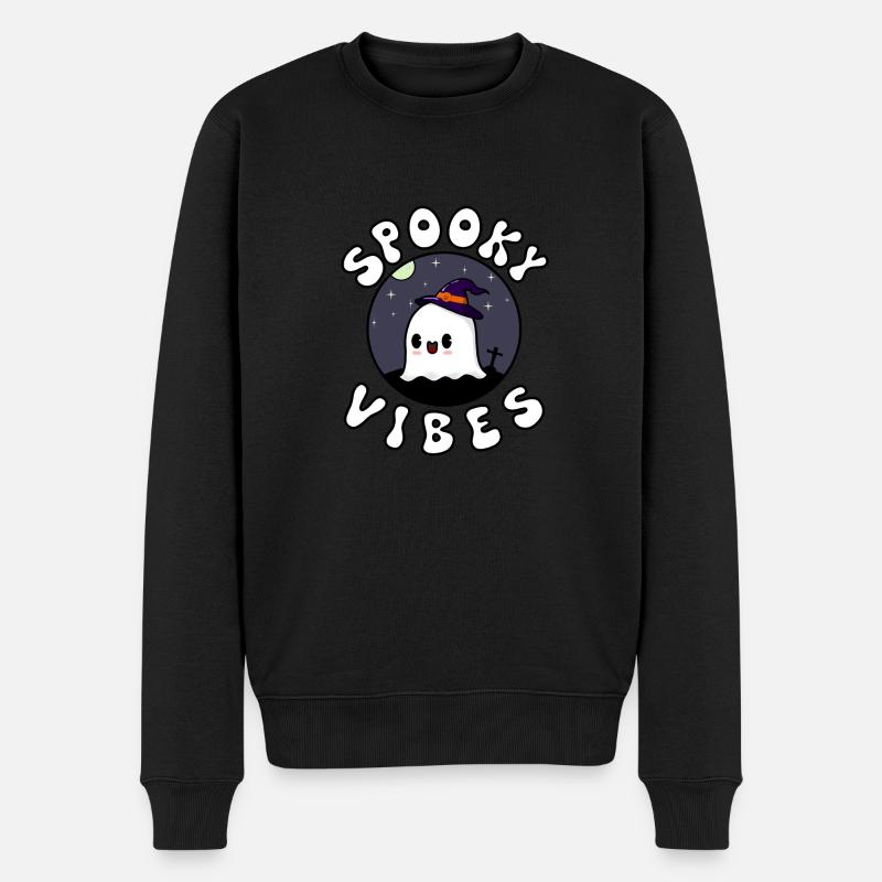 SPOOKY VIBES Logo - Pull Premium bio Homme - noir