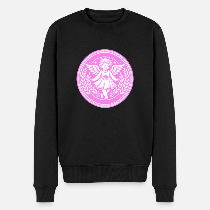 Schutzengel Logo - Männer Premium Bio Pullover - Schwarz