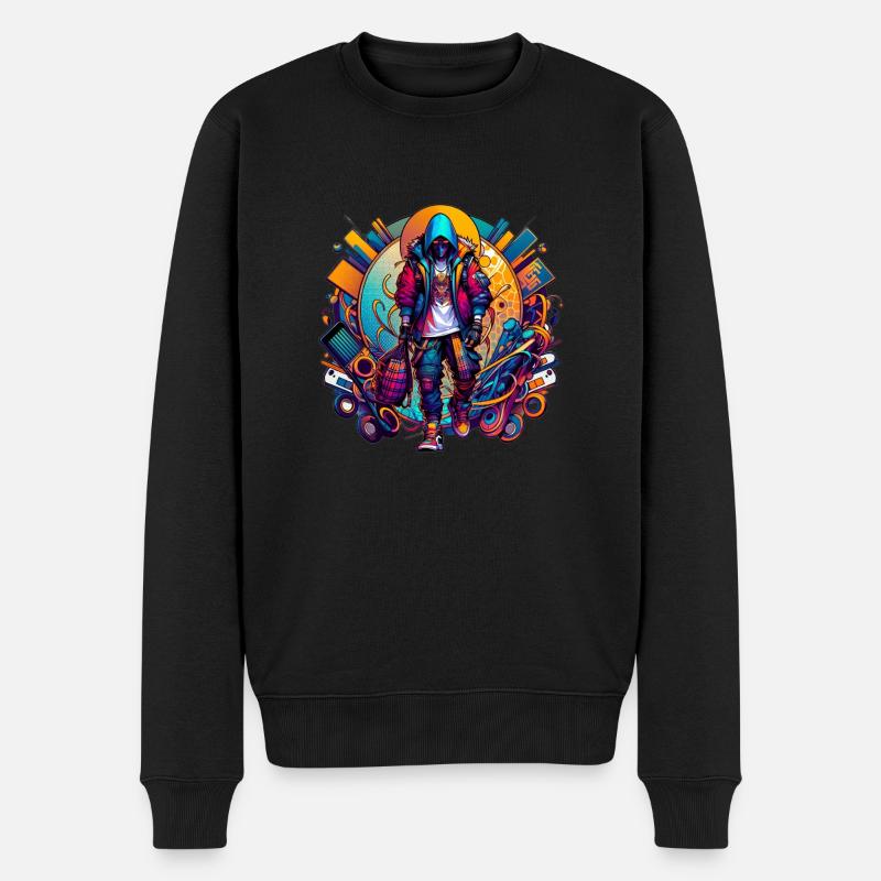 gaming leader - Männer Premium Bio Pullover - Schwarz
