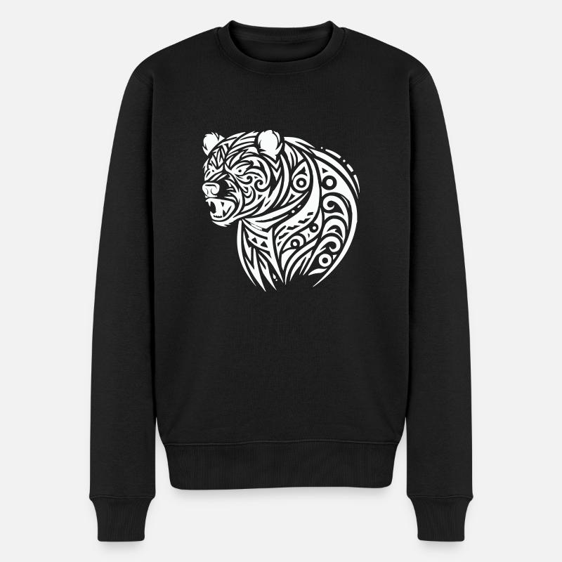 Ours Grizzli - Pull Premium bio Homme - noir