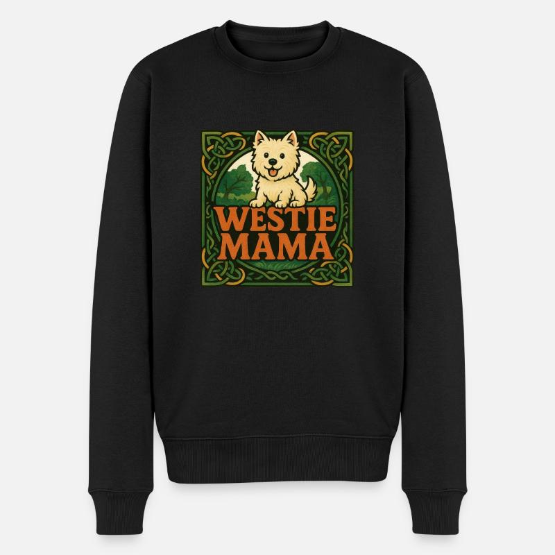 Westie maman - Pull Premium bio Homme - noir