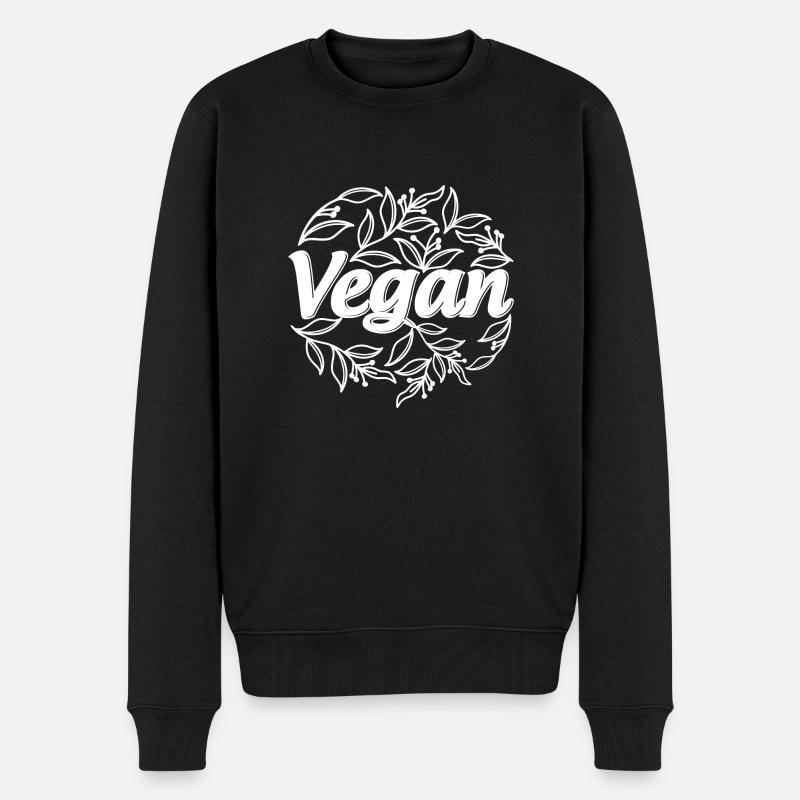 Blanc végétalien - Pull Premium bio Homme - noir