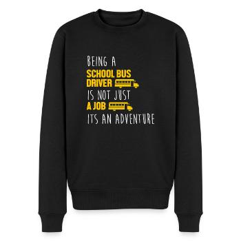 Schulbusfahrer Schulbus - Männer Premium Bio Pullover - Schwarz - Vorne - Nico (187cm)