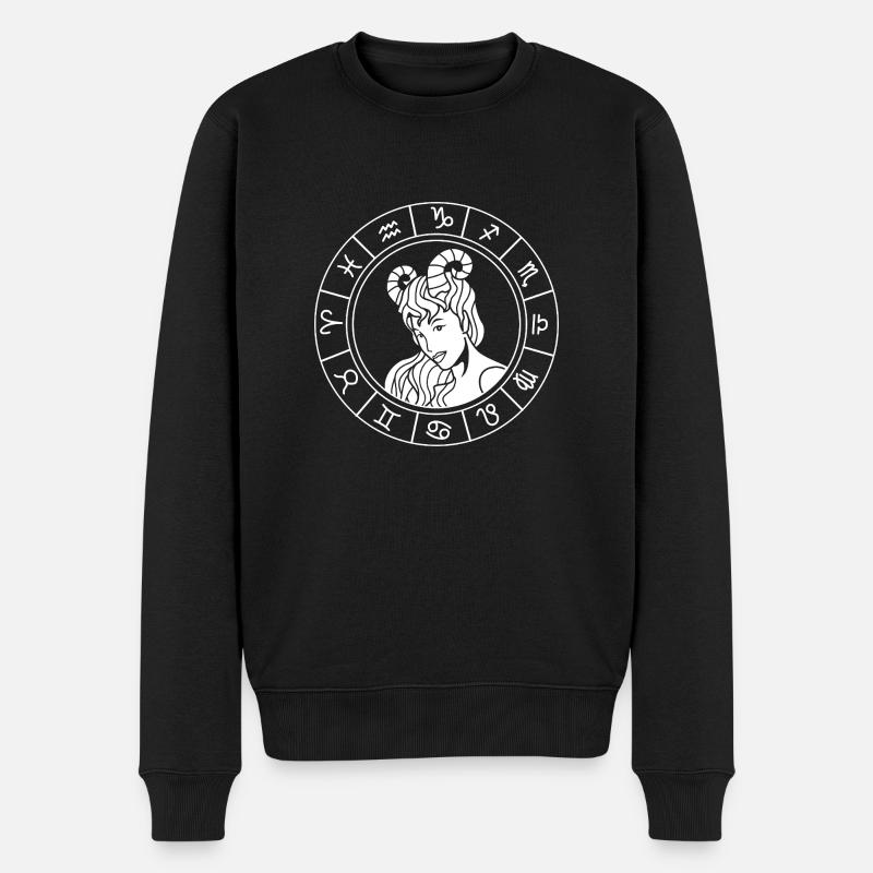 Signe du zodiaque Bélier - Pull Premium bio Homme - noir