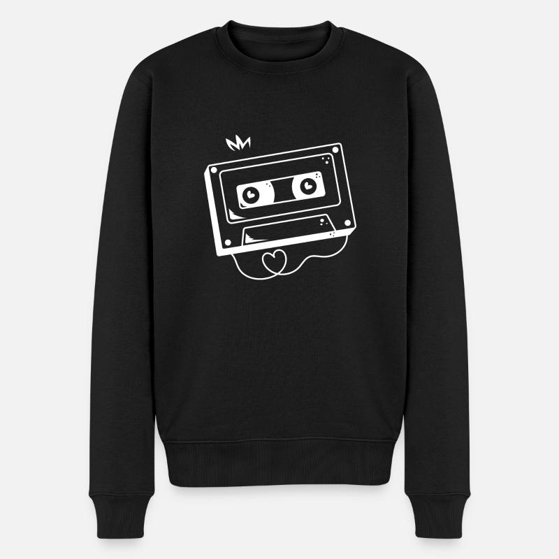 Cassette audio analogique - Pull Premium bio Homme - noir